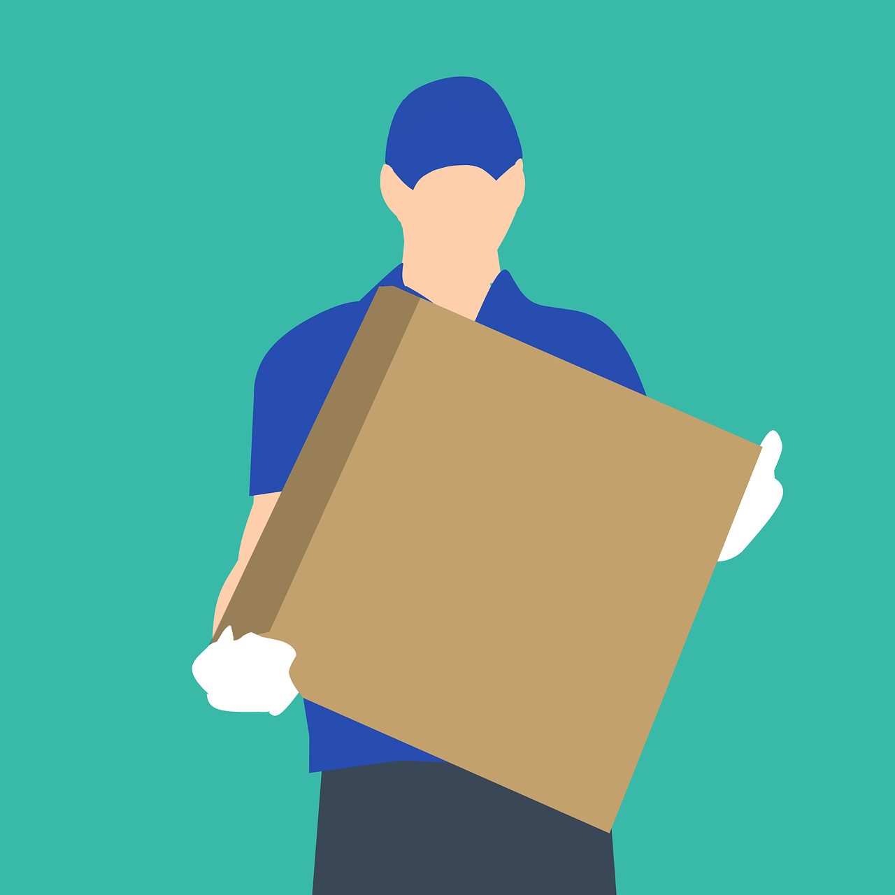Durch einen Paketdienst